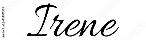 Irene  - black color - name written - ideal for websites,, presentations, greetings, banners, cards,, t-shirt, sweatshirt, prints, cricut, silhouette, sublimation
