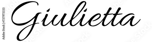  Giulietta - black color - name written - ideal for websites,, presentations, greetings, banners, cards,, t-shirt, sweatshirt, prints, cricut, silhouette, sublimation
