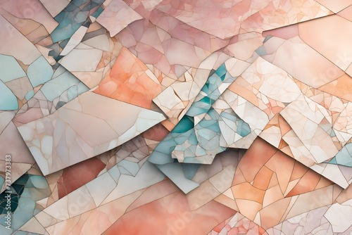 different color marble cracked with geometrics shape marble floor in multicolor rainbow background full frame abstract marble glittering background  