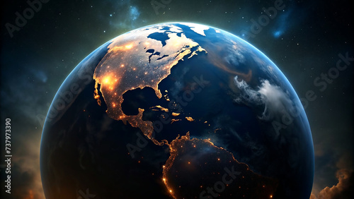 Planet earth, global warming concept background. 