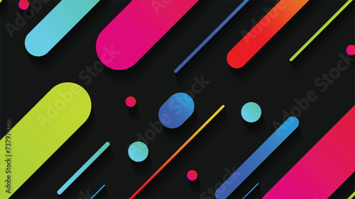 Abstract minimal geometric shape background with gradient