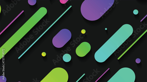 Abstract minimal geometric shape background with gradient