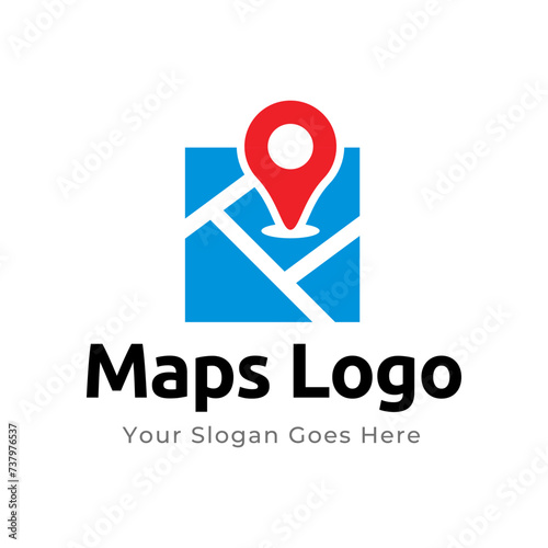 Free Download Map Pin Logo Design Element. Map pin location icon logo design - GFXLoad