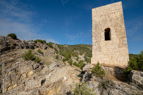 tower of Islamic origin, Chaorna, Soria, autonomous community of Castilla y León, Spain, Europe