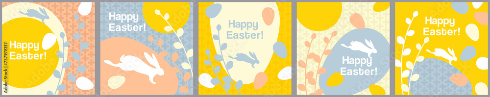 geometric design greeting cards Happy Easter geometric design greeting cards Happy Easter