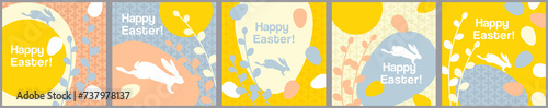 Canvas Print geometric design greeting cards Happy Easter