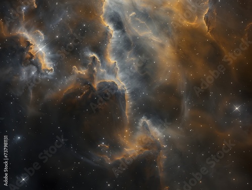 Hyper-Detailed Rendering of Cosmic Nebula © kanmin