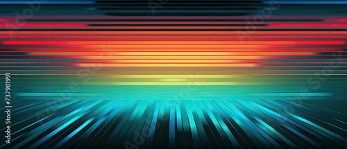 Retro colorful art seamless scan lines of digital VHS or TV signal static noise transparent overlay pattern wallpaper created with Generative AI Technology 