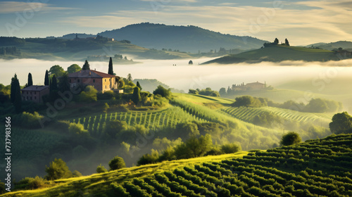 Scenic Landscape near Florence with arm