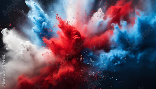 American Spirit: Red, White, and Blue Dust Explosion for Labor Day