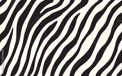 a trendy zebra skin pattern background, featuring bold black and white stripes arranged in a seamless and stylish manner, generative ai