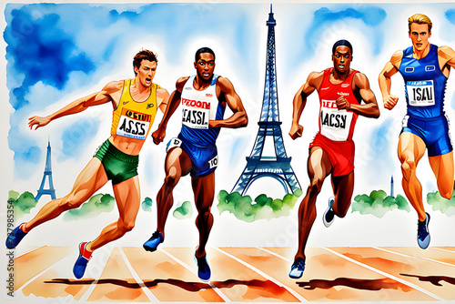 sprinter in the Olympics 2024 in Paris