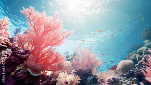 Soft coral underwater background