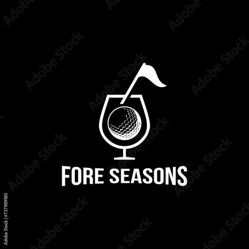 golf bar logo vector design