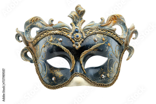 retro carnival mask on transparent background, PNG file, cut out
