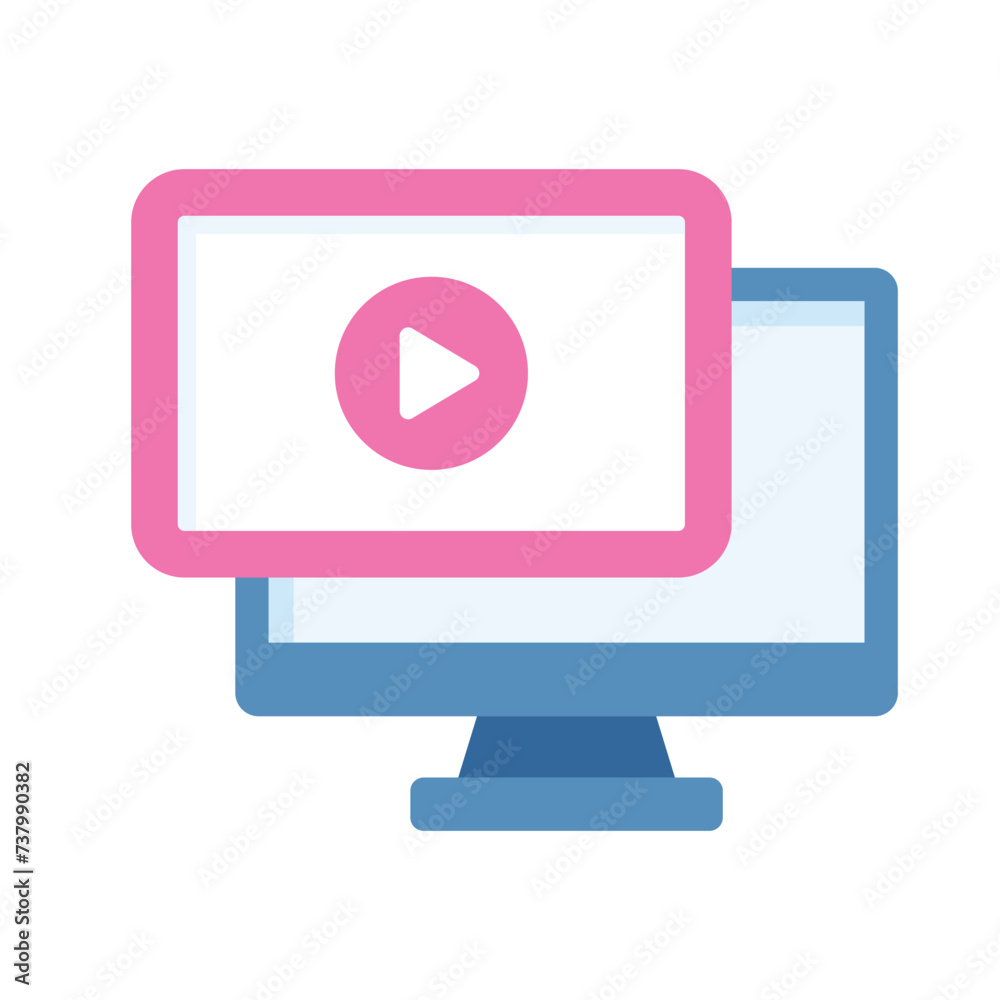 Video player flat icon, trendy style ready to use Video player flat icon, trendy style ready to use