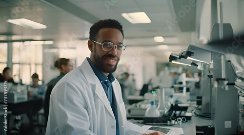 biologist, their eyes reflecting a deep understanding of life sciences