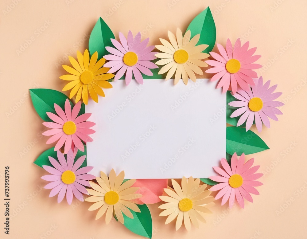 Fototapeta premium frame with flowers