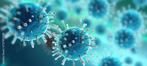 3D virus disease infection molecule covid graphic in the air © Eyepain
