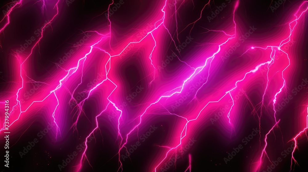 Dynamic Neon Pink Lightning Bolts in Abstract Pattern.
