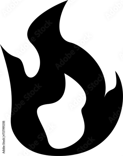 シンプルな炎のアイコン