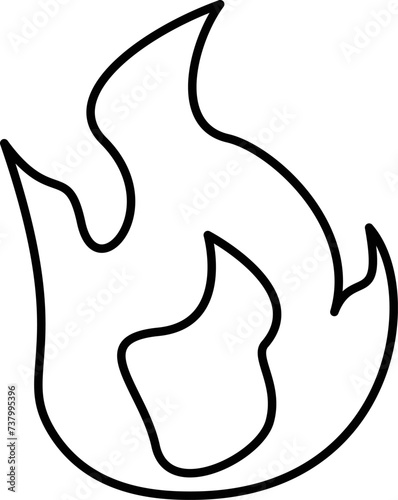 シンプルな炎のアイコン