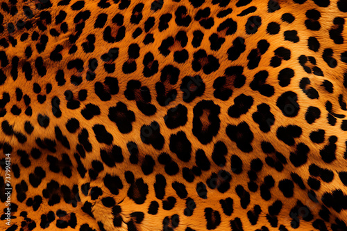 Seamless Repeating Leopard Pattern Texture in Orange and Black  A Bold and Striking Design for Fashion and Animal Print Concepts  Fabric  textile