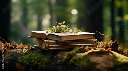 A Stack of Books Sitting on Top of a Wooden Table