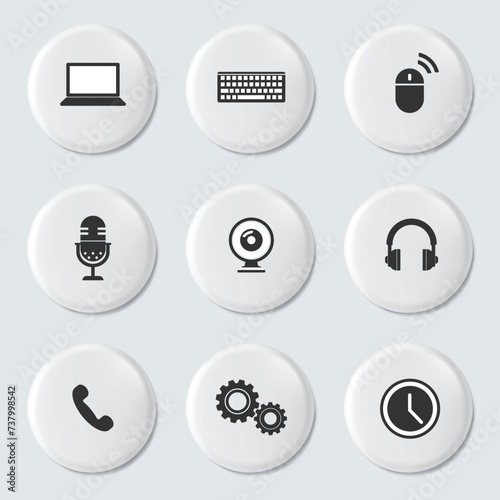 Design Vector with Set of Icons