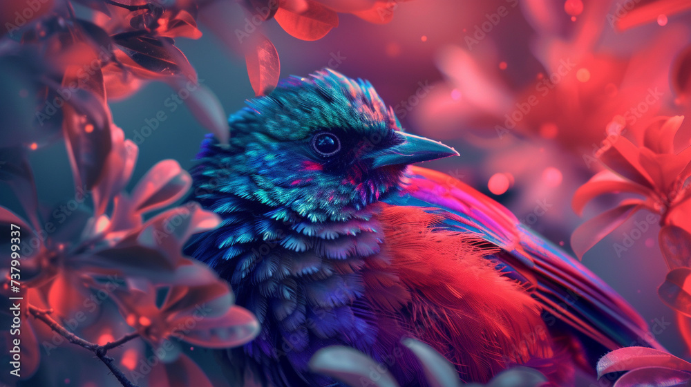Fototapeta premium Wonderful Clear Color Bird Background Wallpaper.