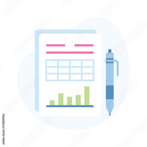 Check this carefully crafted icon of business report, analytical report vector