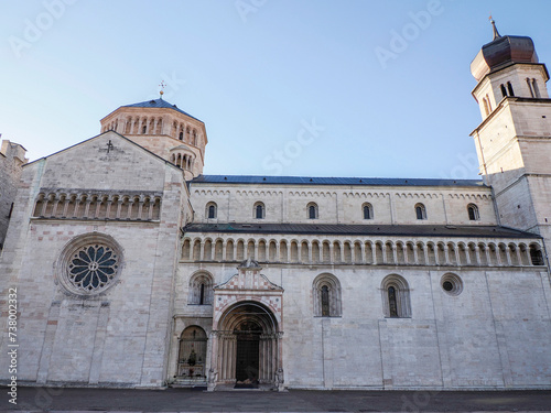 detail of Medieval Cathedral of San Vigilio Dome Gothic style, Trento , Italy