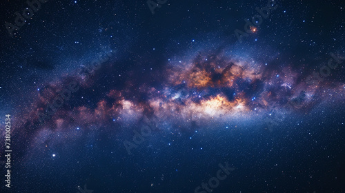 A cosmic dance of fireworks against the Milky Way's gentle glow