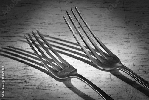 vintage forks close up,black and white shot, eating,restaurant,cooking,food,menu template