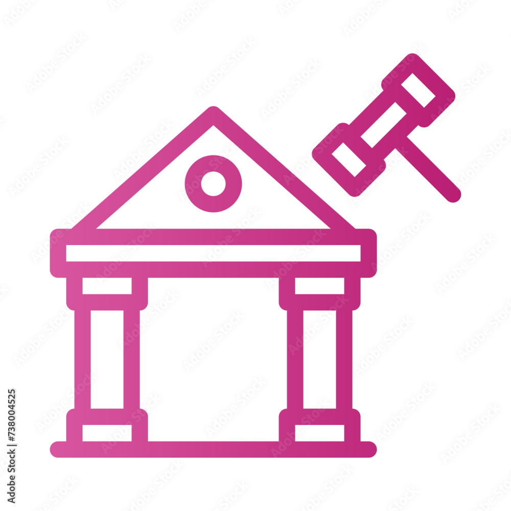 court gradient icon court gradient icon