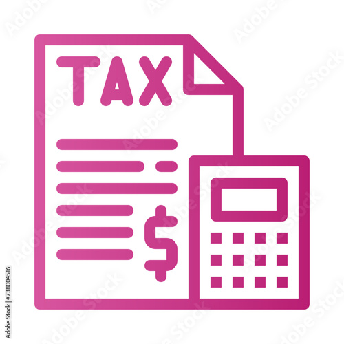 taxes gradient icon
