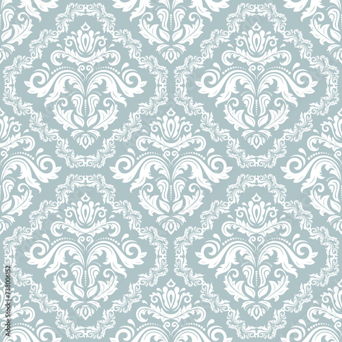 Orient blue and white classic pattern. Seamless abstract background with vintage elements. Orient pattern. Ornament for wallpapers and packaging