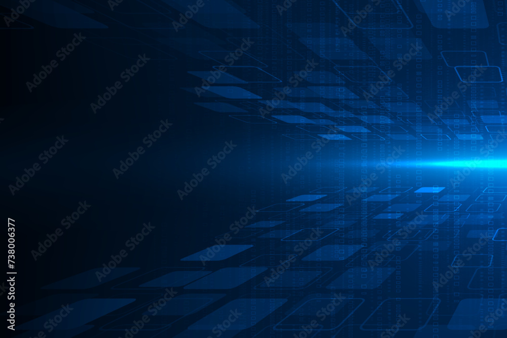 Obraz premium Vector futuristic abstract consisting blue light lasers. Illustration graphics background.