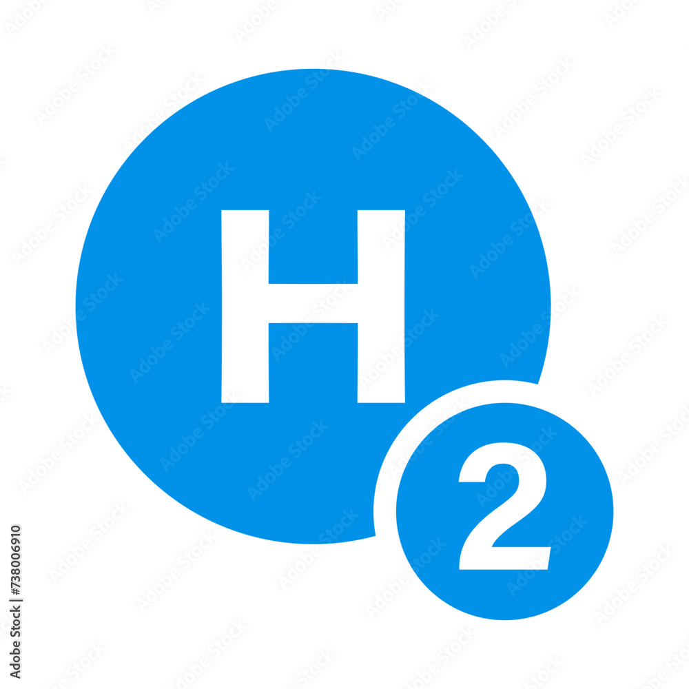 Fototapeta premium Hydrogen icon. H2 icon. Vector.