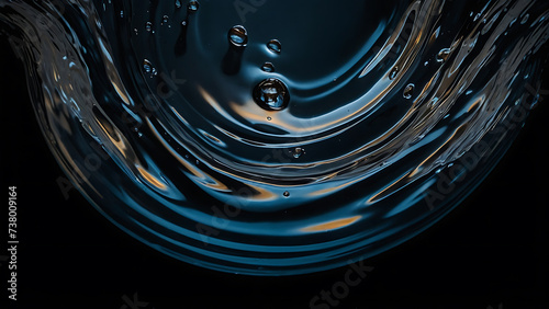 ripples on a clear water  blue liquid background