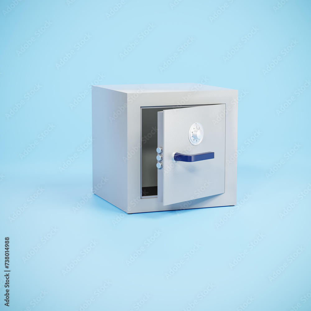 An open safe with a permutation lock. Safe is empty. Copy space around for cropping. An open safe with a permutation lock. Safe is empty. Copy space around for cropping.