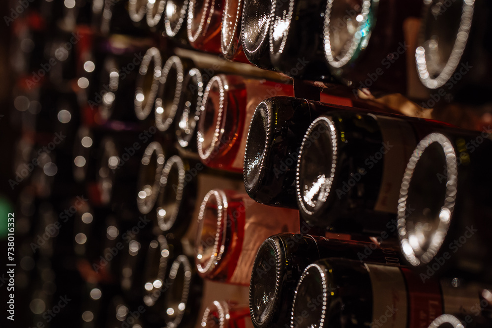 wine bottles in a cellar wine bottles in a cellar