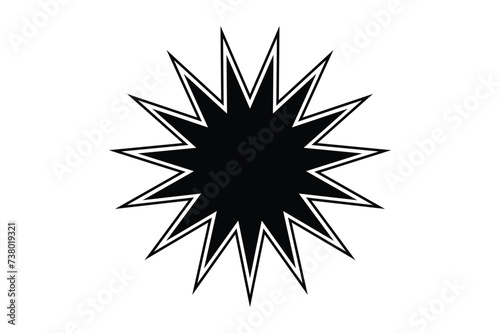  starburst star shape vector element