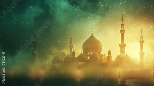 Ramadan Kareem, Islamic Background, Eid poster design, Islamic elements, Generative Ai