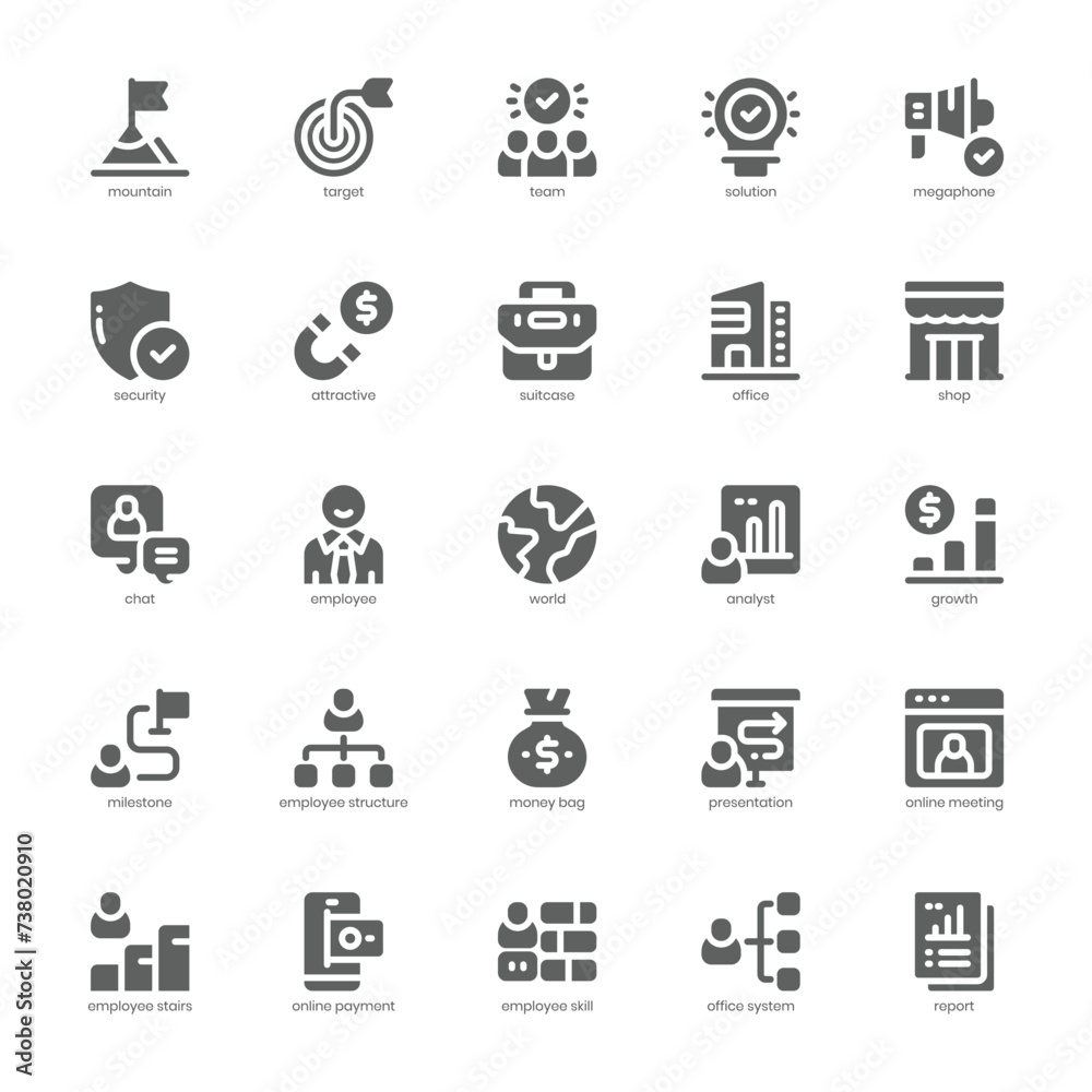 Business Analyst  icon pack for your website, mobile, presentation, and logo design. Business Analyst  icon glyph design. Vector graphics illustration and editable stroke.