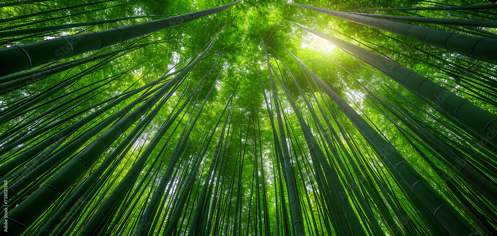 Close up of green bamboo forest background with copy space Close up of green bamboo forest background with copy space