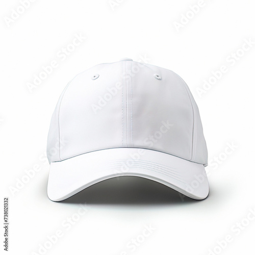 Front View of Simple Unisex Cap Isolated on a White Background