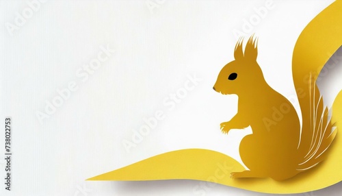 gold squirrel and white background © Green Crystal