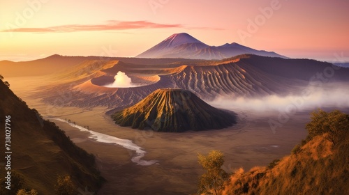 sunrise in the Bromo mountain  Java  Indonesia