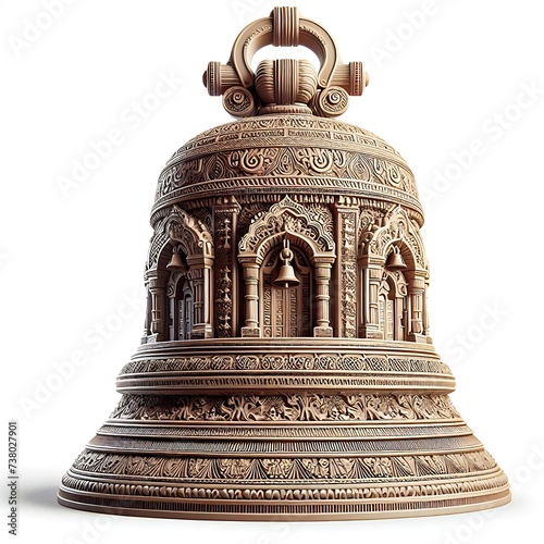 Indian Ancient Bell With Intricate Design 
